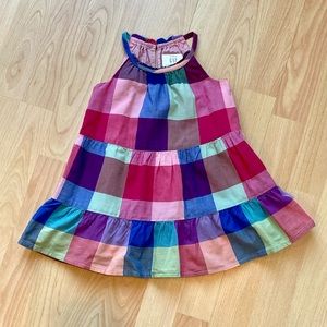 Baby Gap: Tiered sundress in large, deep multi-color checks.  Size 18-24 months.